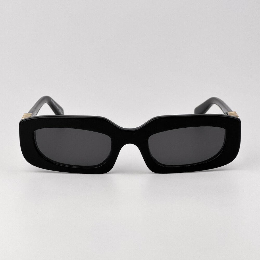 Off-White RENTON Women Sunglasses Black Rectangle Grey Lenses | Model OERI13C